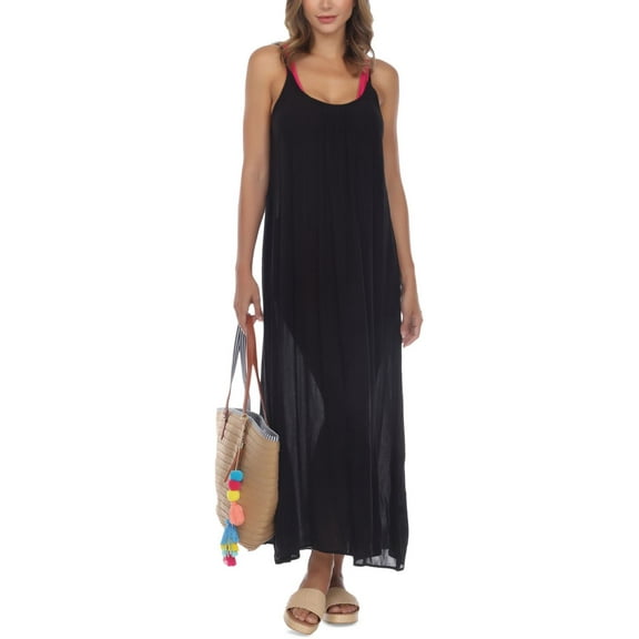 Raviya Womens Solid Maxi Cover-Up