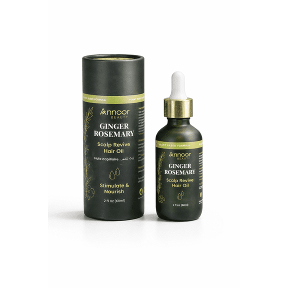 Annoor Ginger Rosemary Hair Oil | 2 Fl Oz - Nourish, Strengthen, Shine, and Revitalize for Healthy Hair Growth and Scalp Renewal