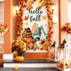 thumbnail image 5 of Fondo de tela de poliéster para puerta con diseño de castillo de calabaza de Acción de Gracias, decoración de 35,43 x 70,87 pulgadas, para colgar en la puerta, decoración festiva de temporada para la, 5 of 7