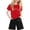 Red, variant on Girls' Clothing Sets 10-12 Short Sleeve Letter Prints T Shirt Breathable Loose Shorts with Pockets 2 Piece Outfits,WH1,4-5 Years