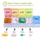 thumbnail image 5 of Pill Organizer for Travel Weekly Pill Box 7 Day Pill Case Daily Medicine Organizer 7 Compartments Pill Container for Vitamins Fish Oil Supplement, 5 of 5