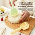 thumbnail image 4 of Oioii Multifunctional Food Grade Silicone Cooking Spoon, Slotted Spatula with Egg Yolk Separator, Small Draining Tool for Frying, Cooking and Baking,Yellow, 4 of 5