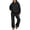 Black, variant on Sweatsuit for Womens 2 Piece Outfits Lounge Set Fall Fashion Sets Oversized Hoodies Wide Leg Pants Winter Clothes