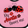 thumbnail image 4 of Inktastic My Auntie Loves Me with Cute Lady Bugs Boys or Girls Baby Bib, 4 of 4
