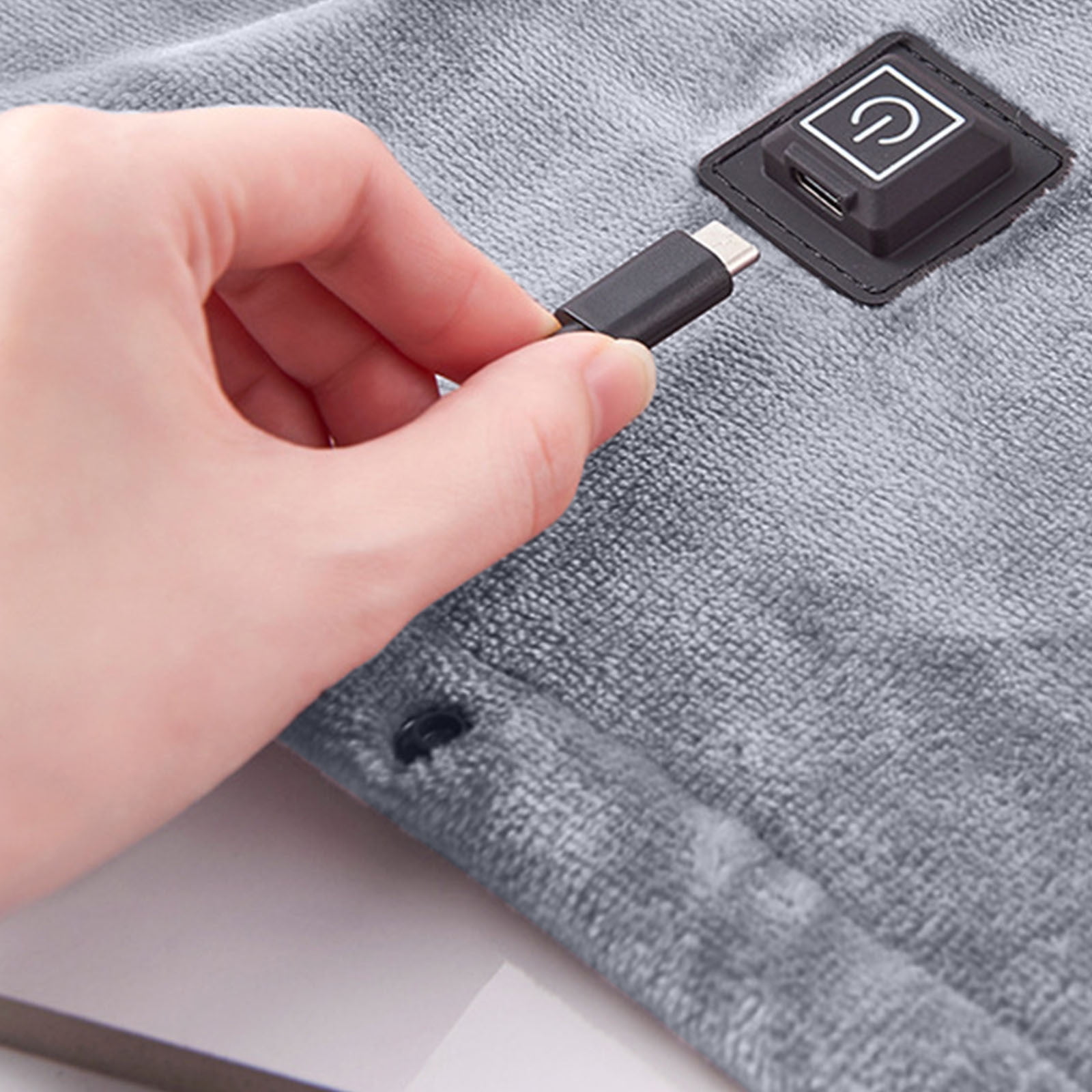 USB Heated Blanket Throw, Fast Heating Electric Blanket with 3 Heat Settings and Overheat Protection, for Office Home Travel Sofa Relaxation Warm Gift