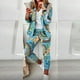 thumbnail image 1 of ICHUANYI Clearance Women's Long Sleeve Printing Suit Pants Casual Elegant Business Suit Sets(Sky Blue, M) ICHUANYI WER2023080902589, 1 of 6