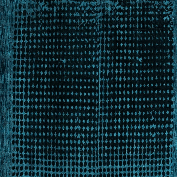 Ahgly Company Indoor Square Abstract Light Blue Modern Area Rugs, 3' Square