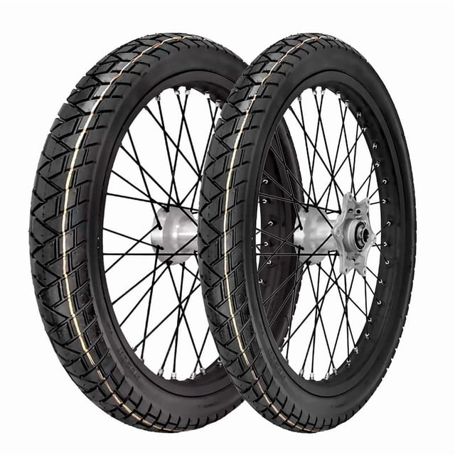 Llantas De Moto Montana 110/90-17 66l + 90/90-19 58l M-034 D/p Uso Con Cámara