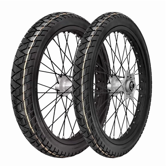 Llantas De Moto Montana 110/90-17 66l + 90/90-19 58l M-034 D/p Uso Con Cámara