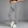 thumbnail image 6 of Qingpeng Womens Corduroy Jogger Pants Drawstring Waisted Cuffed Ankle Casual Trousers Trendy Daily Long Pants with Pockets, 6 of 9