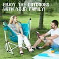 thumbnail image 5 of Portal Hammock Camping Chair, Folding Rocking Chair Swinging Chair with Cup Holder for Outdoor, Support 350 lbs, Blue, 5 of 9