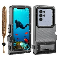 Universal Waterproof Diving Case Outdoor Snorkeling Swimming Surfing Phone Housing for iPhone Samsung LG Motorola Google Touch Screen Underwater Take Photo Video Under 6.9 inch(Gray)