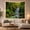 Dappled Forest Falls, variant on Tropical Waterfall in Misty Jungle, Serene Illustration for Nature Lovers, Botanical Wall Art, Housewarming Gift, Tapestry Wall Hanging for Bedroom and Living Room