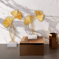 thumbnail image 4 of Hojas Doradas, Adornos de Ginkgo Biloba, Decoración de Metal para Sala de Estar al Aire Libre, jardín, Accesorios de Escultura ModJMna (1 Pieza, Dorado 28 cm), 4 of 5