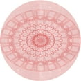 thumbnail image 1 of Ahgly Company Indoor Round Patterned Pastel Red Pink Area Rugs, 3' Round, 1 of 6