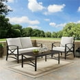 thumbnail image 2 of Afuera Living 3-Piece Metal/Fabric Patio Sofa Set in Oatmeal/Oil Rubbed Bronze, 2 of 10