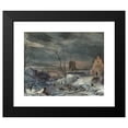 thumbnail image 2 of Jan Griffier 17x15 Black Modern Framed Museum Art Print Titled - Winter Landscape, 2 of 5
