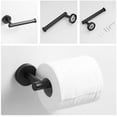 thumbnail image 5 of Accesorios de baño negro mate, portarrollos/soporte para toallas montado en la pared/gancho, 3 piezas, 5 of 5