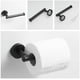 thumbnail image 5 of Accesorios de baño en negro mate, portarrollos de papel higiénico, toallero de pared y gancho, 3 piezas, 5 of 5