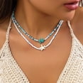 thumbnail image 5 of JUEGO DE GARGANTILLAS DE ESTILO OCEÁNNICO, Collar de cuentas Con cuentas de 2 piezas de resina mejoran el escote para mujeres para la playa, 5 of 5