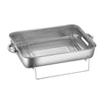 thumbnail image 5 of Tongina Stainless Steel Roaster Pan with Rack Meat Baking Grill Rack Tin Tray Deep Broiling Pan Turkey Roaster for Cooker BBQ Camping, 5 of 8