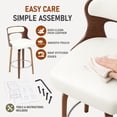 thumbnail image 6 of FANCROU 26 inch Swivel Counter Height Bar Stools Set Of 4, PU Leather Seat With Bentwood Back And Legs, White, 6 of 11