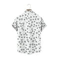 thumbnail image 5 of Handshe Men's Short Sleeve Button-Up Shirt with Turn-Down Collar, Casual and Comfortable for Daily Wear and Travel, 5 of 6