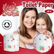 Teissuly Christmas pattern color toilet paper Santa Christmas tree printed tissue