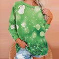 thumbnail image 2 of JURANMO Women's St. Patrick's Day Long Sleeve Shirts Casual Crewneck Pullover Sweatshirt Trendy Shamrock Graphic Tees Irish Shirts 2025 Holiday Tops Green M Today's Lightning Deals, 2 of 9