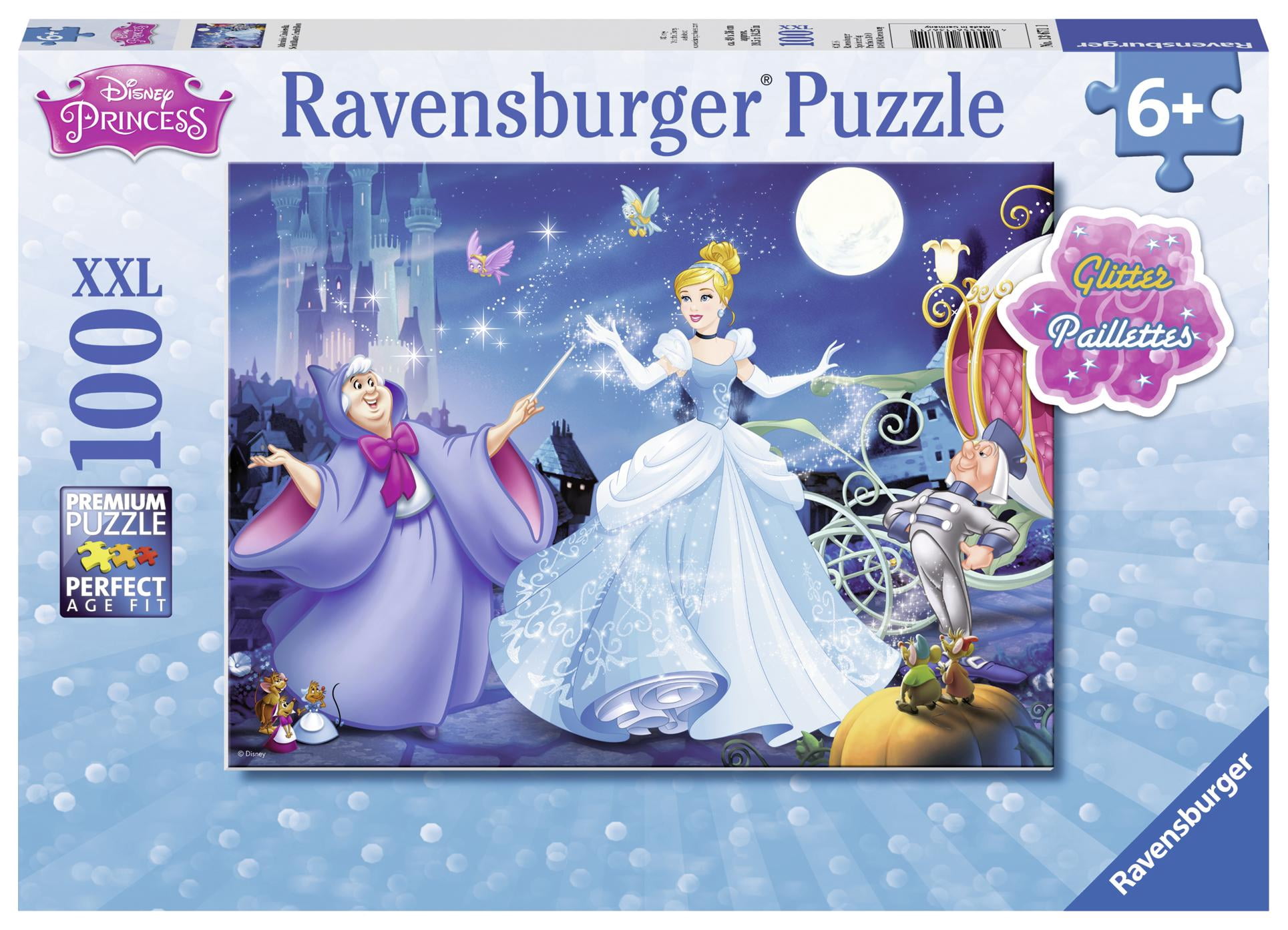 Ravensburger - Disney Princess - 100 PC Cinderella Glitter Jigsaw ...