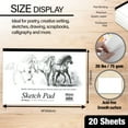 thumbnail image 2 of BAZIC Sketch Pad 20 Sheet 18"x12" Sketchbook Drawing Pads for School, 1-Pack, 2 of 7