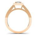 thumbnail image 2 of Dazzlingrock Collection 0.50 Carat (ctw) 18K Princess & Round Diamond Ladies Halo Style Bridal Engagement Ring 1/2 CT, Rose Gold, Size 6, 2 of 3