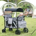 thumbnail image 3 of Cochildor Elite Pro All-Terrain Heavy Duty 4-Seater 300lb Capacity Stroller Wagon, Light Grey, 3 of 9