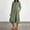 Green, variant on Women Fashion Solid Round Neck Pocket Quarter Sleeve Casual Loose Long Dress Womens Casual Summer Dress Long Sleeve Dresses Casual for Women Dress Ruffles Women Womens Long Dresses Woman Maxi Dresses