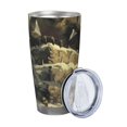 thumbnail image 2 of Uemuo Epic Dragon Skull Scene Print Travel Coffee Mug ,20oz Double-walled Car Cup ,Stainless Steel Insulated Tumbler Leak-proof Travel Cup Reusable Straw Car Cup-Straw Three-piece Set, 2 of 8