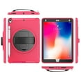 thumbnail image 5 of Dteck Case For Apple iPad Air 3rd Generation 10.5" (2019),iPad Pro 10.5" (2017) Shockproof Three-Layer Heavy Duty Protector Rubber Hard kickstand Hand Strap Cover 10.5-inch,Rose, 5 of 6