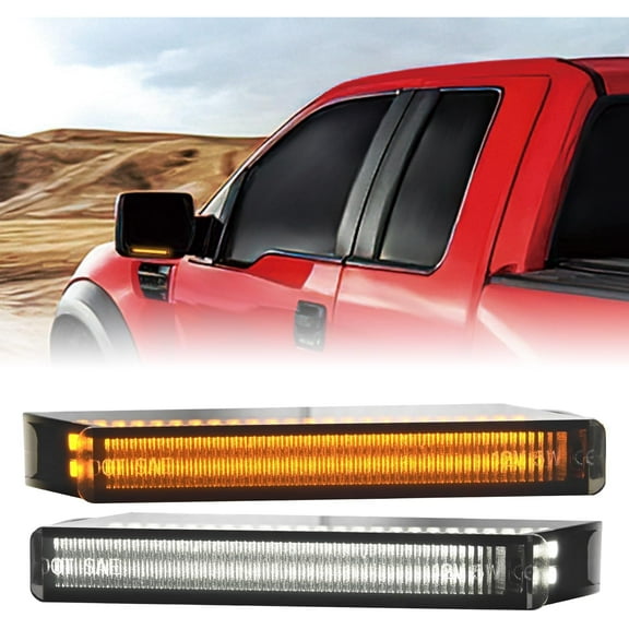 Nilight Side Mirror Marker Light Switchback White Parking Amber Turn Signals Light Smoked Lens Plug and Play Compatible With Ford F150 Raptor Expedition 2006-2008 Lincoln Mark LT