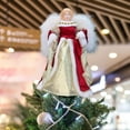 thumbnail image 6 of Angel Tree Topper Christmas Decoration Holiday Figurine 12 Inch with Elegant Dress for Home Office Party Decor, 6 of 9