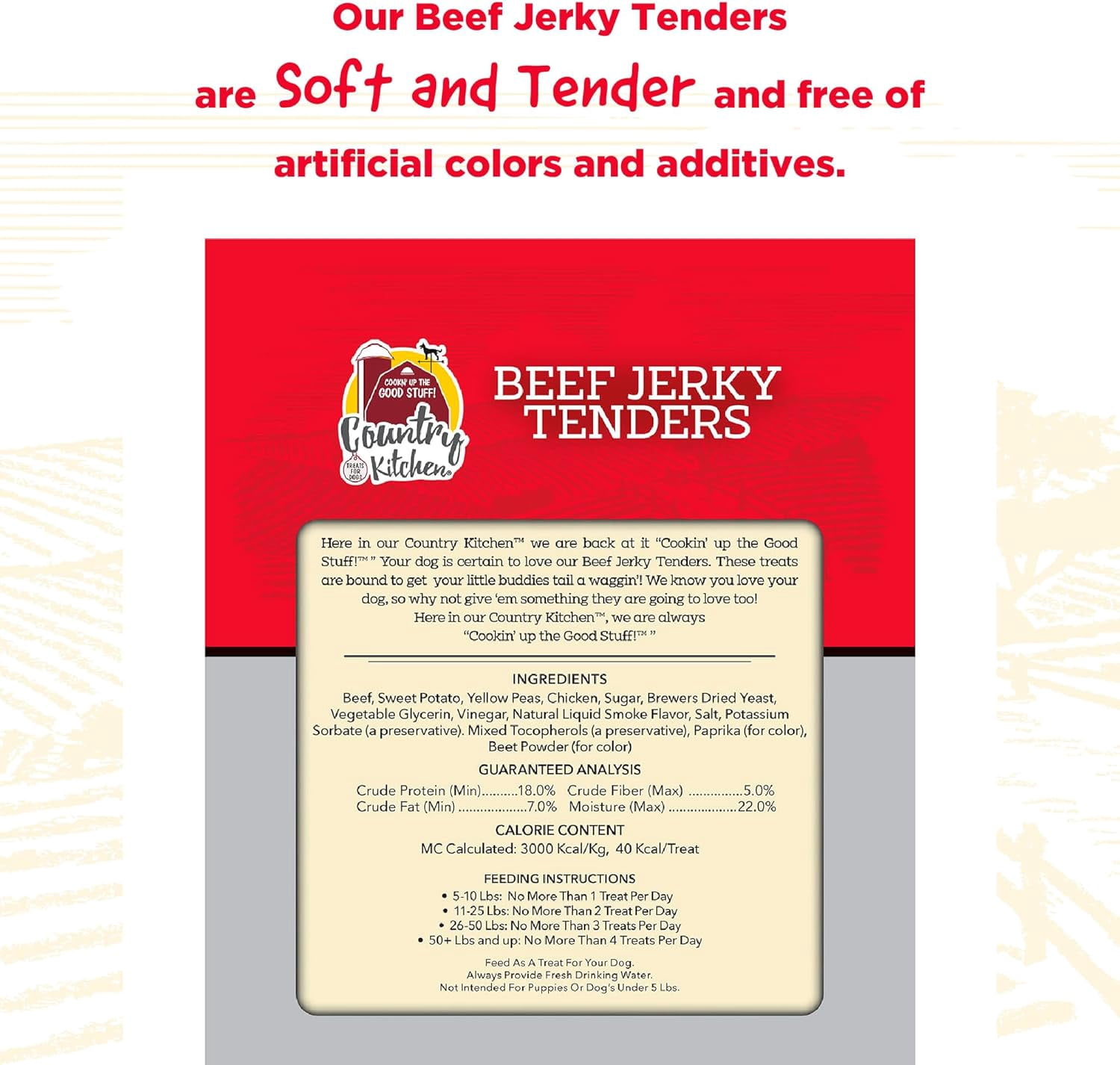 Country Kitchen Beef Jerky Tender Dog Treat (32oz 907g)