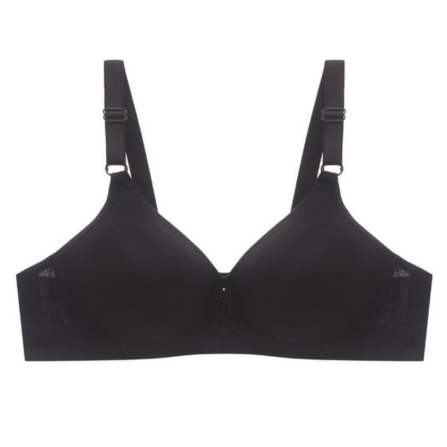 LOVZFMLL Soutien-Gorge pour Femmes Soutien-Gorge pour Femme Grande Taille Mince Confortable Respirant Rehausseur Soutien-Gorge Ajustable Noir 38