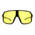 thumbnail image 4 of Xloop Mens HD Night Driving Lens Oversized Shield Sport Plastic Sunglasses [Carbon Fiber Print], 4 of 7