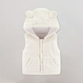 thumbnail image 2 of Diufon Toddler Fleece Hooded Warm Vest Infant Boys Girls Fall Winter Sleeveless Button Jacket with Pockets, 2 of 6