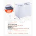 thumbnail image 5 of VEVOR Chest Freezer, 6.7 Cu.ft Compact Deep Freezer, Free Standing Top Open Door Chest Freezers with 2 Removable Baskets & Adjustable Thermostat - Energy Saving, Low Noise & Garage Ready, White, 5 of 9