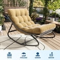 thumbnail image 3 of Indoor Outdoor Papasan Rocking Chair, Oversized Papasan Rocking Chair with Thick Cushion, 450 LBs Support, Comfy Rocking Egg Chair for Bedroom, Living Room, Porch, Garden, Patio, 3 of 8