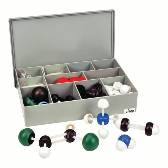 Molecular Model Set (65 Atoms) (220 Pieces), Large Pieces, Case Included - Eisco Labs