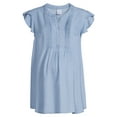 thumbnail image 6 of Time And Tru Women's Maternity Woven Pintuck Shirt, 6 of 6