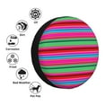 thumbnail image 4 of Fuzoiu Colorful Mexican Stripes Print Universal Spare Tire Cover with Buckle Strap, Waterproof Wheel Covers for Jeep, Trailer, RV, Truck and All Car-14 inch, 4 of 6