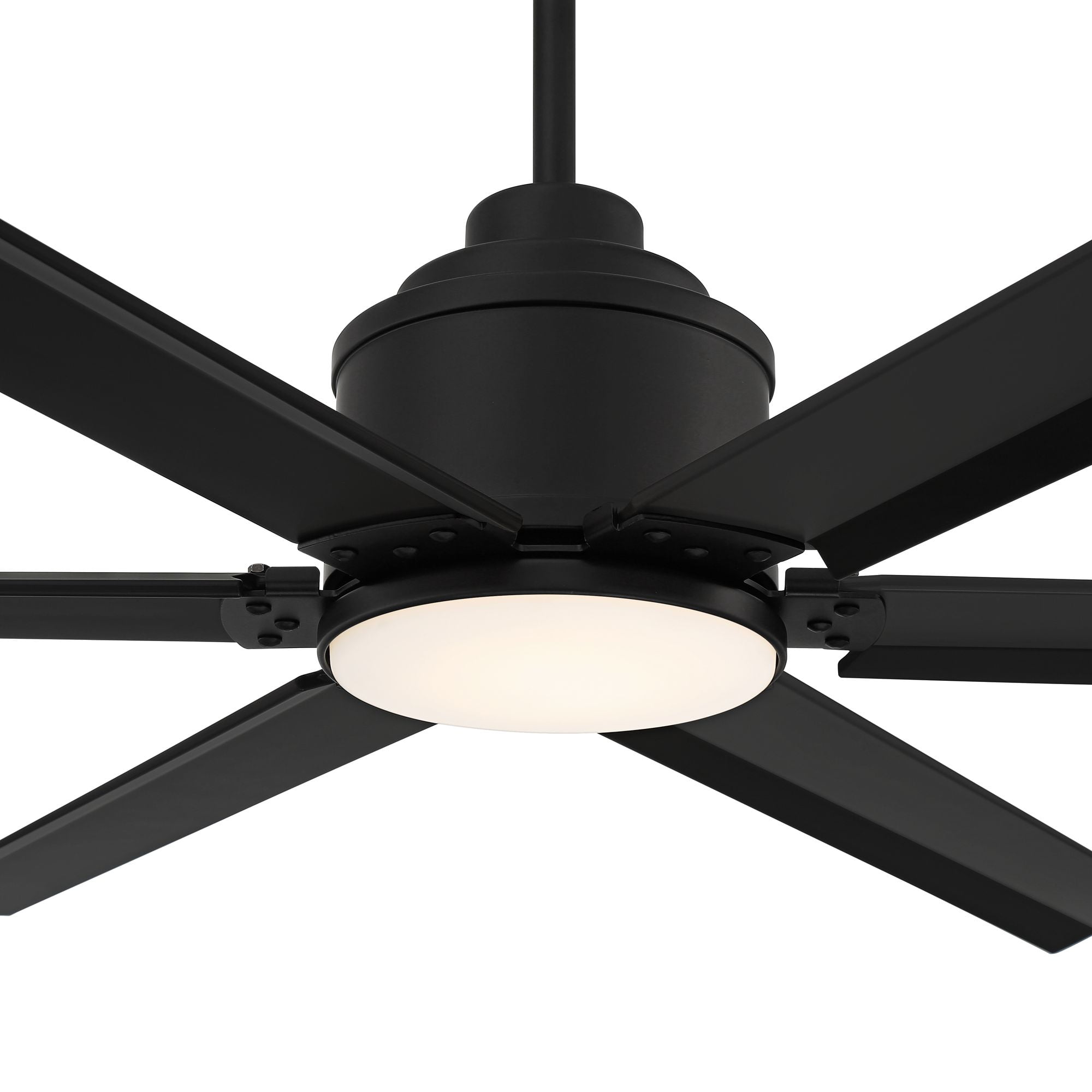 65" Casa Vieja Modern Industrial Outdoor Ceiling Fan with Dimmable LED Light Remote Control Matte Black Wet for Patio Exterior