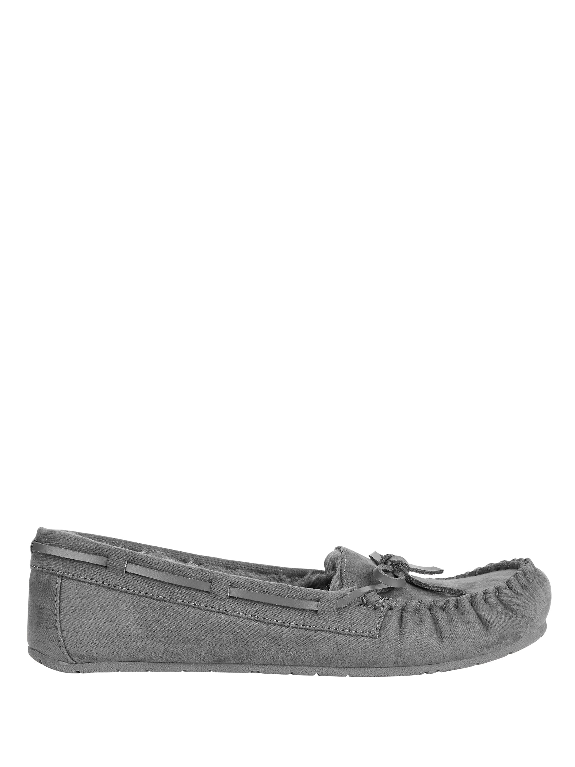 calistoga women's vegan suede faux fur moccasin