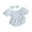 Light Blue, variant on Sylvamorning Newborn Baby Girls Cute Bubble Romper Flower Print Short Sleeve Smocked Bodysuit with Bow Headband 6M 12M 18M 24M Infant Toddler Summer Casual Daily Outfits